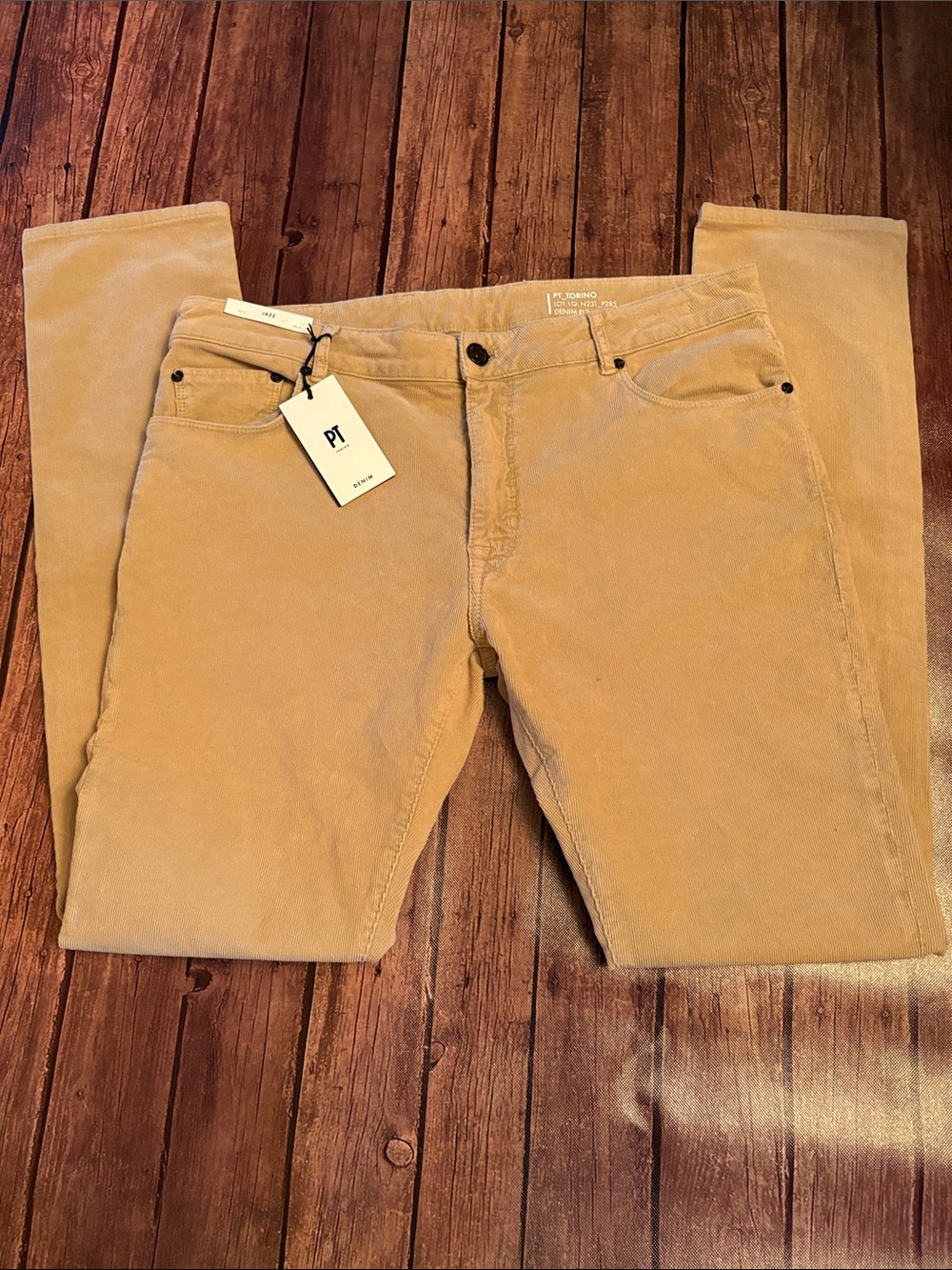 NWT PT Torino Jazz Stretch Corduroy 38/35